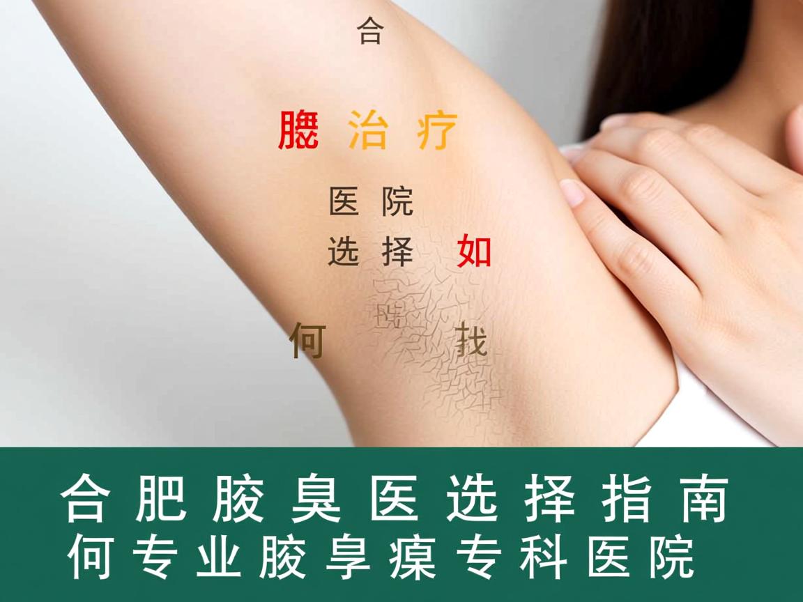 合肥腋臭治疗医院选择指南，如何找到专业的腋臭专科医院