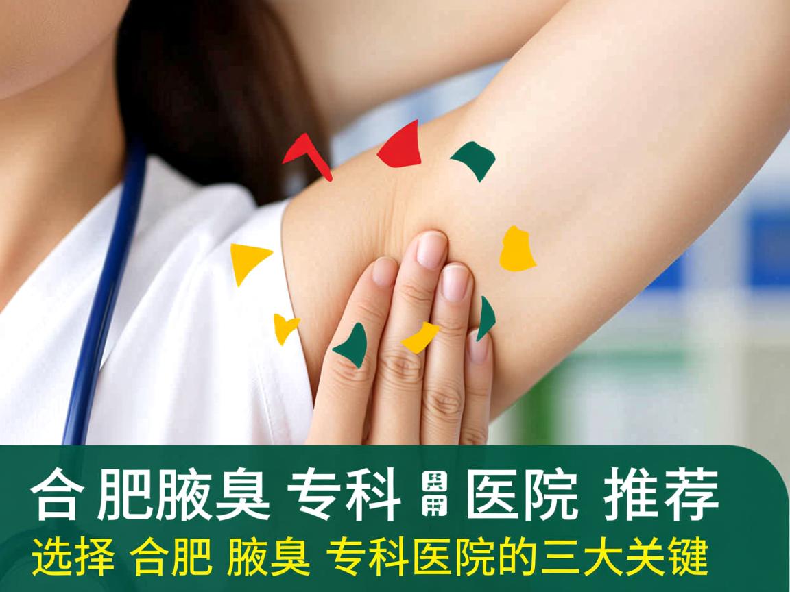 合肥腋臭专科医院推荐，选择合肥腋臭专科医院的三大关键
