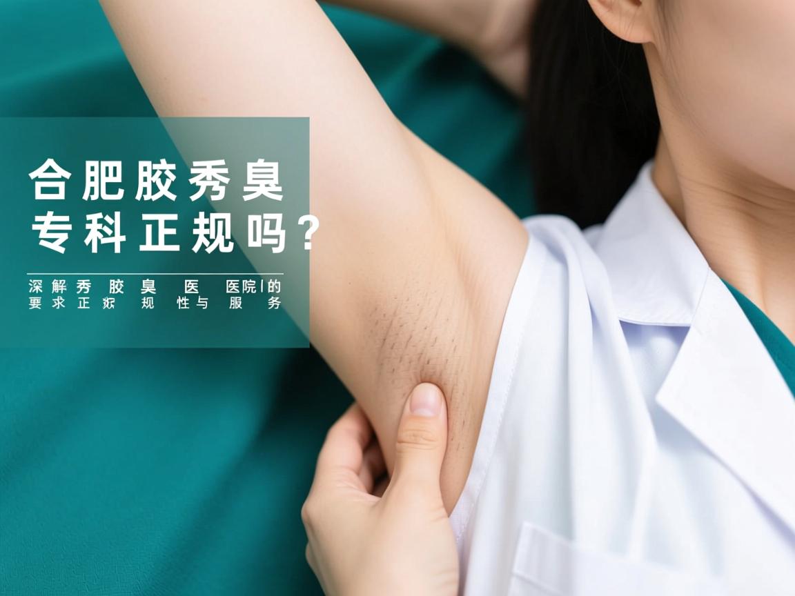 合肥腋秀腋臭专科正规吗？深度解析腋秀腋臭医院的正规性与服务