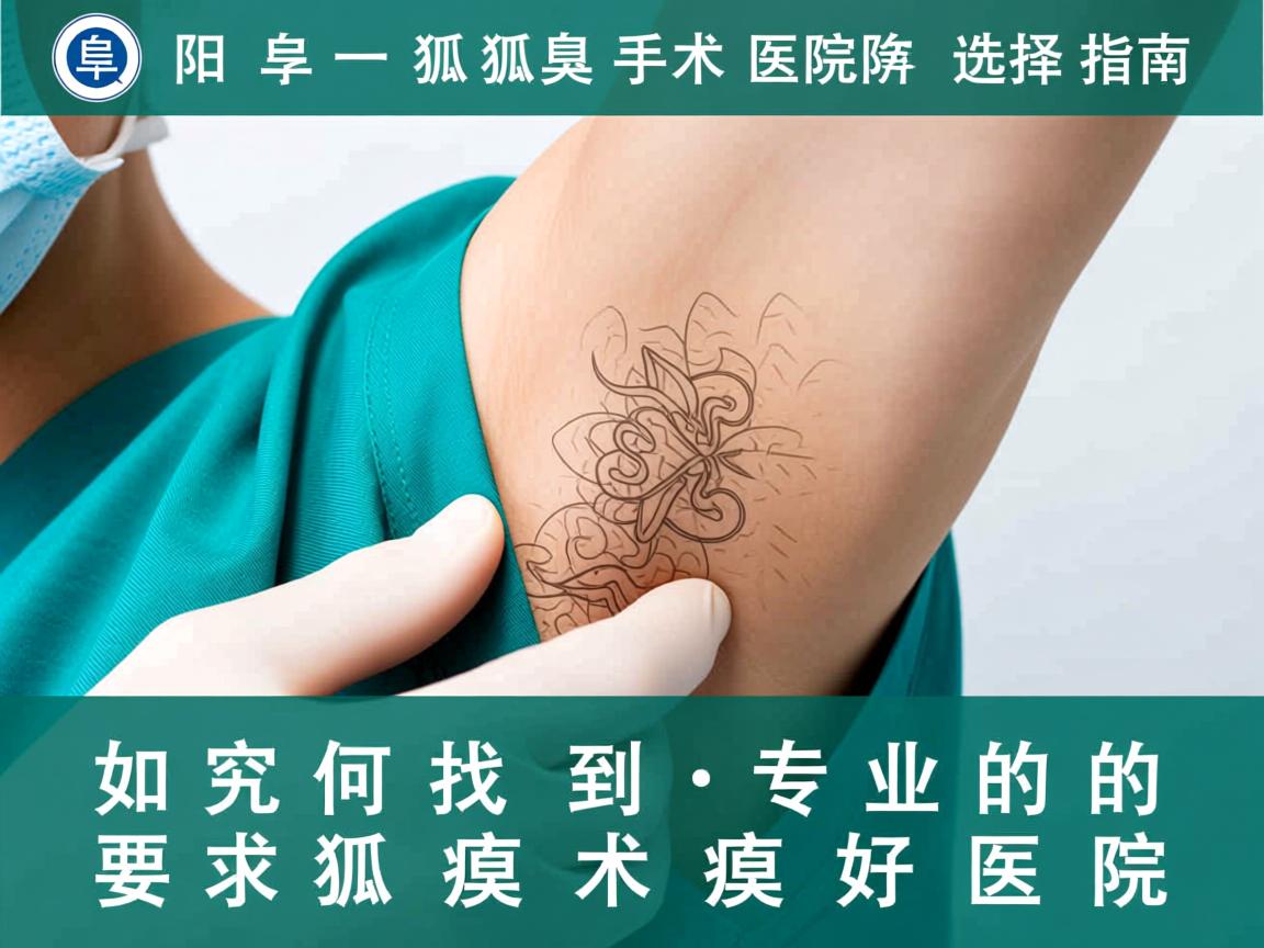 阜阳狐臭手术医院选择指南，如何找到专业的狐臭术好医院