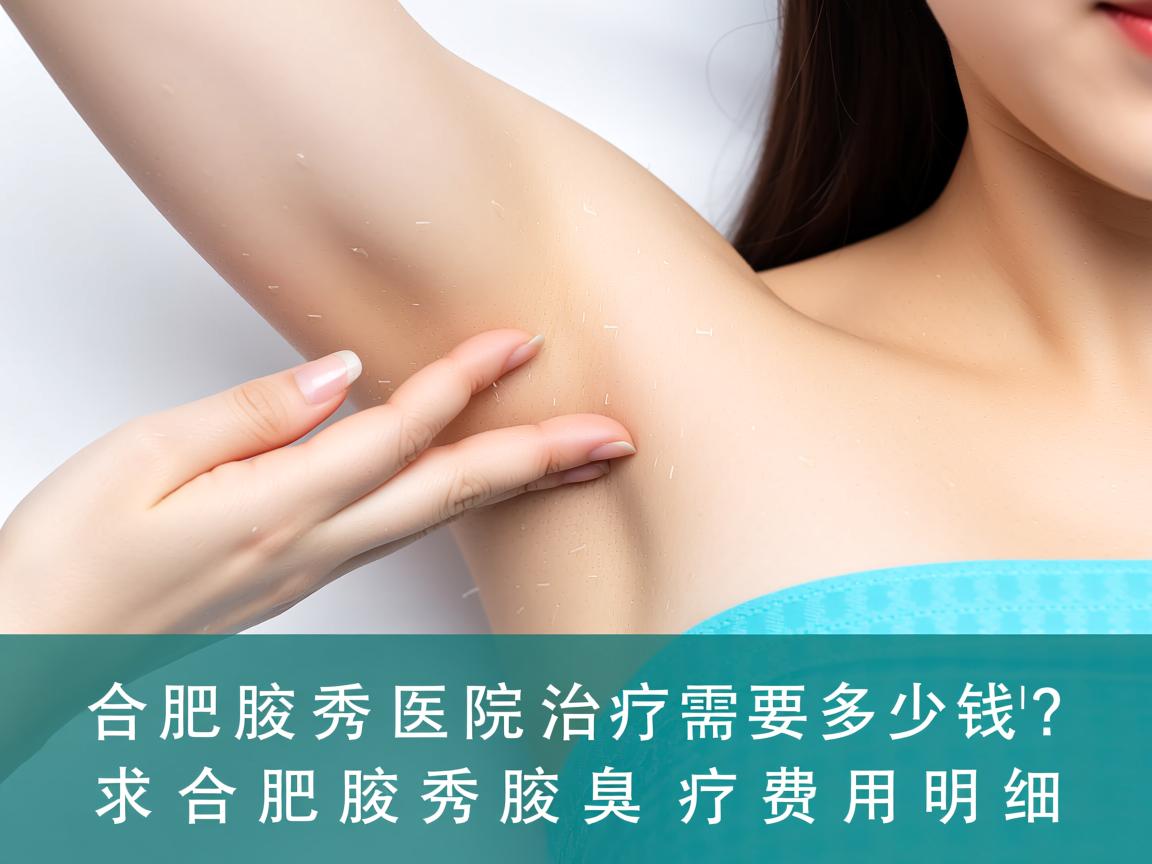 合肥腋秀医院治疗需要多少钱？了解合肥腋秀腋臭治疗费用明细