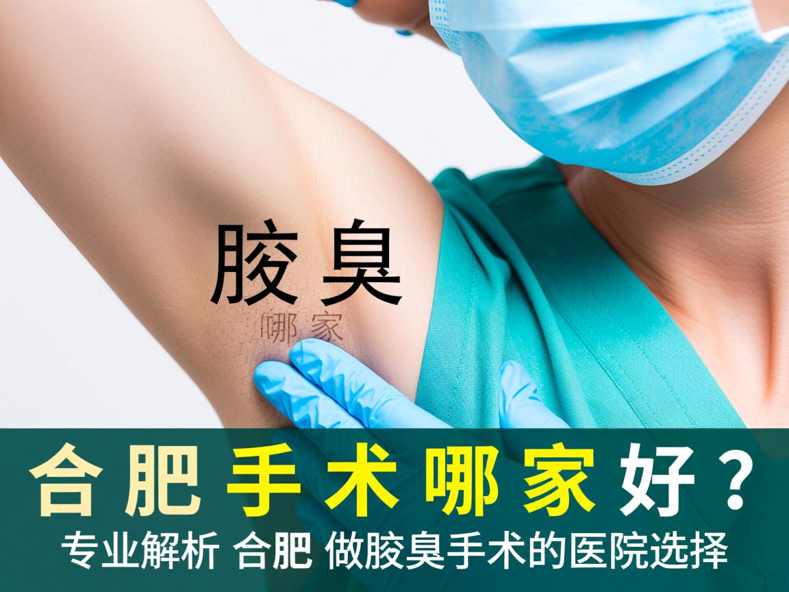合肥腋臭手术哪家好？专业解析合肥做腋臭手术的医院选择