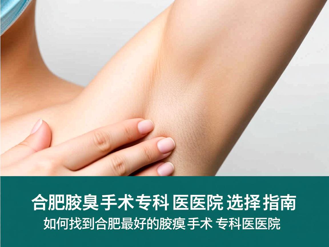 合肥腋臭手术专科医院选择指南，如何找到合肥最好的腋臭手术专科医院
