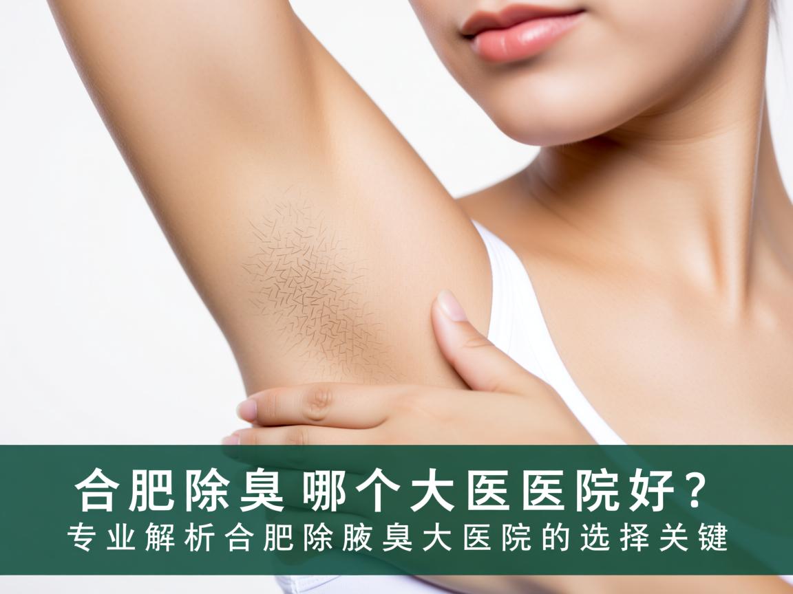 合肥除腋臭哪个大医院好？专业解析合肥除腋臭大医院的选择关键