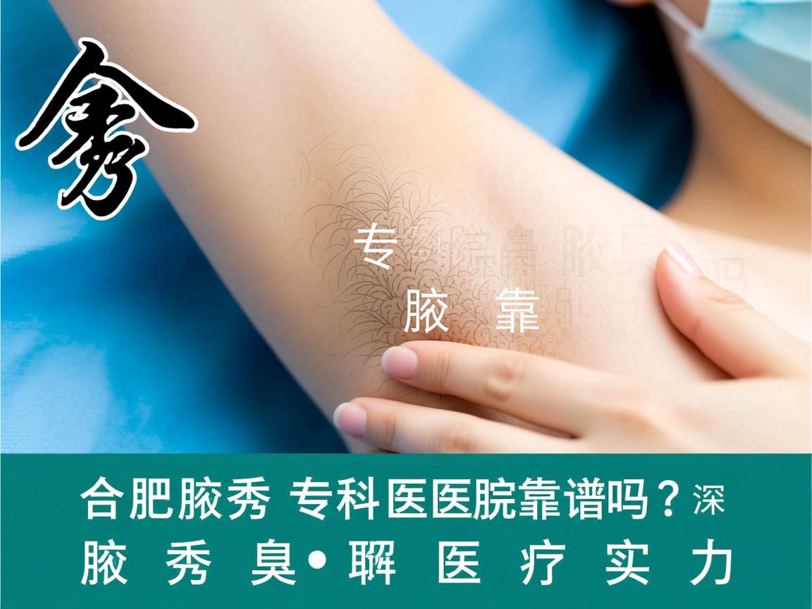 合肥腋秀腋臭专科医院靠谱吗？深度解析腋秀腋臭专科的医疗实力