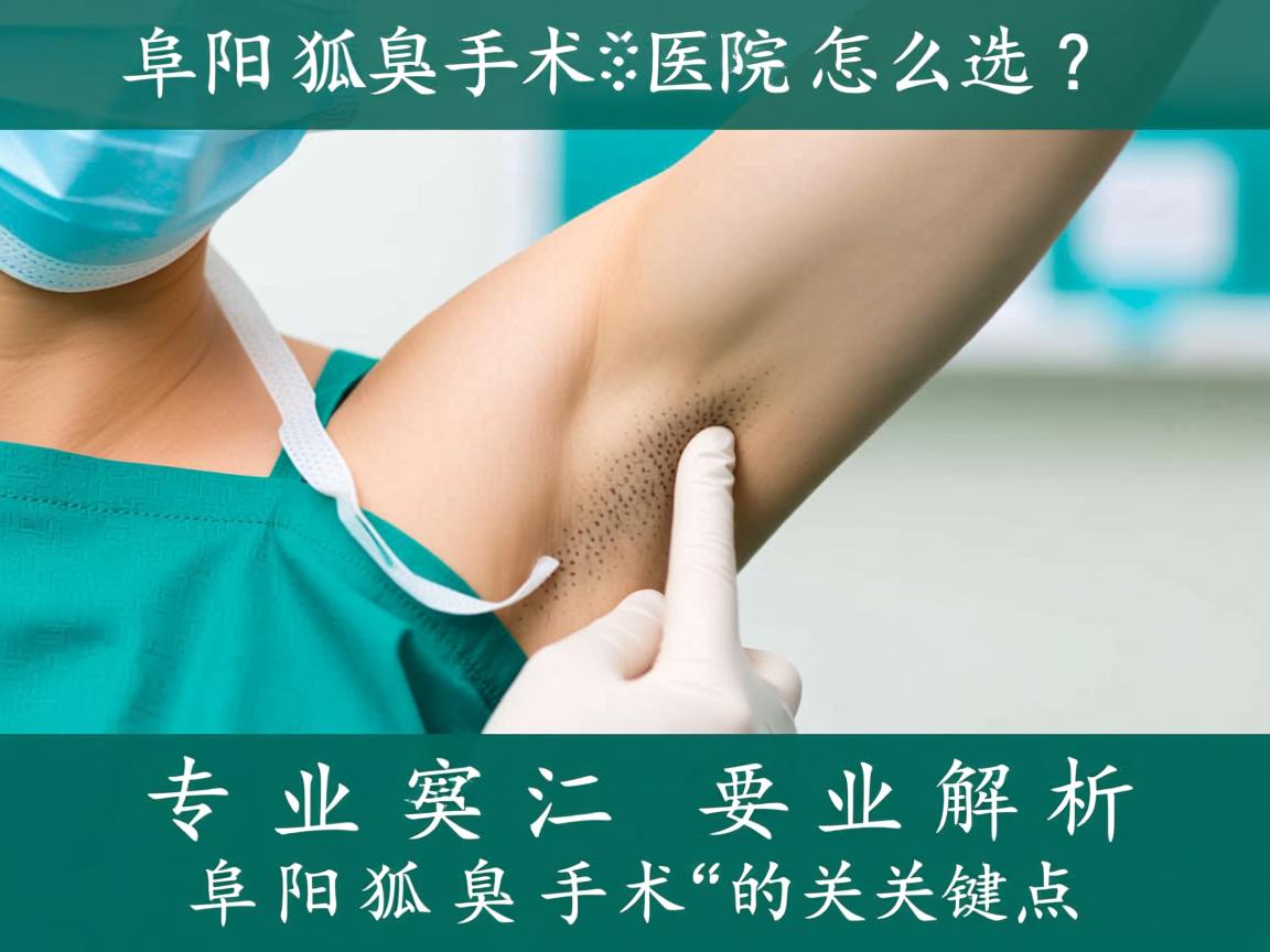 阜阳狐臭手术医院怎么选？专业解析阜阳狐臭手术的关键点
