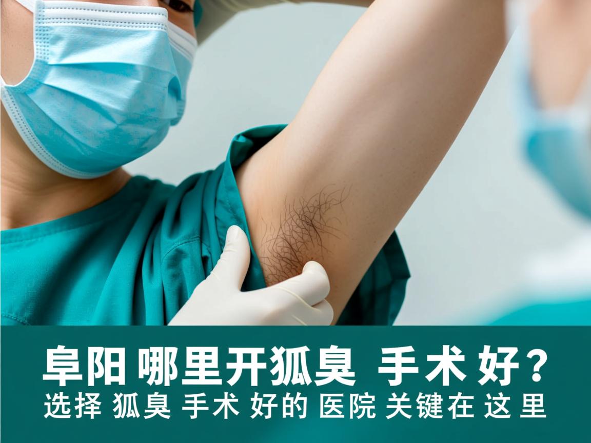 阜阳哪里开狐臭手术好？选择狐臭手术好的医院关键在这里