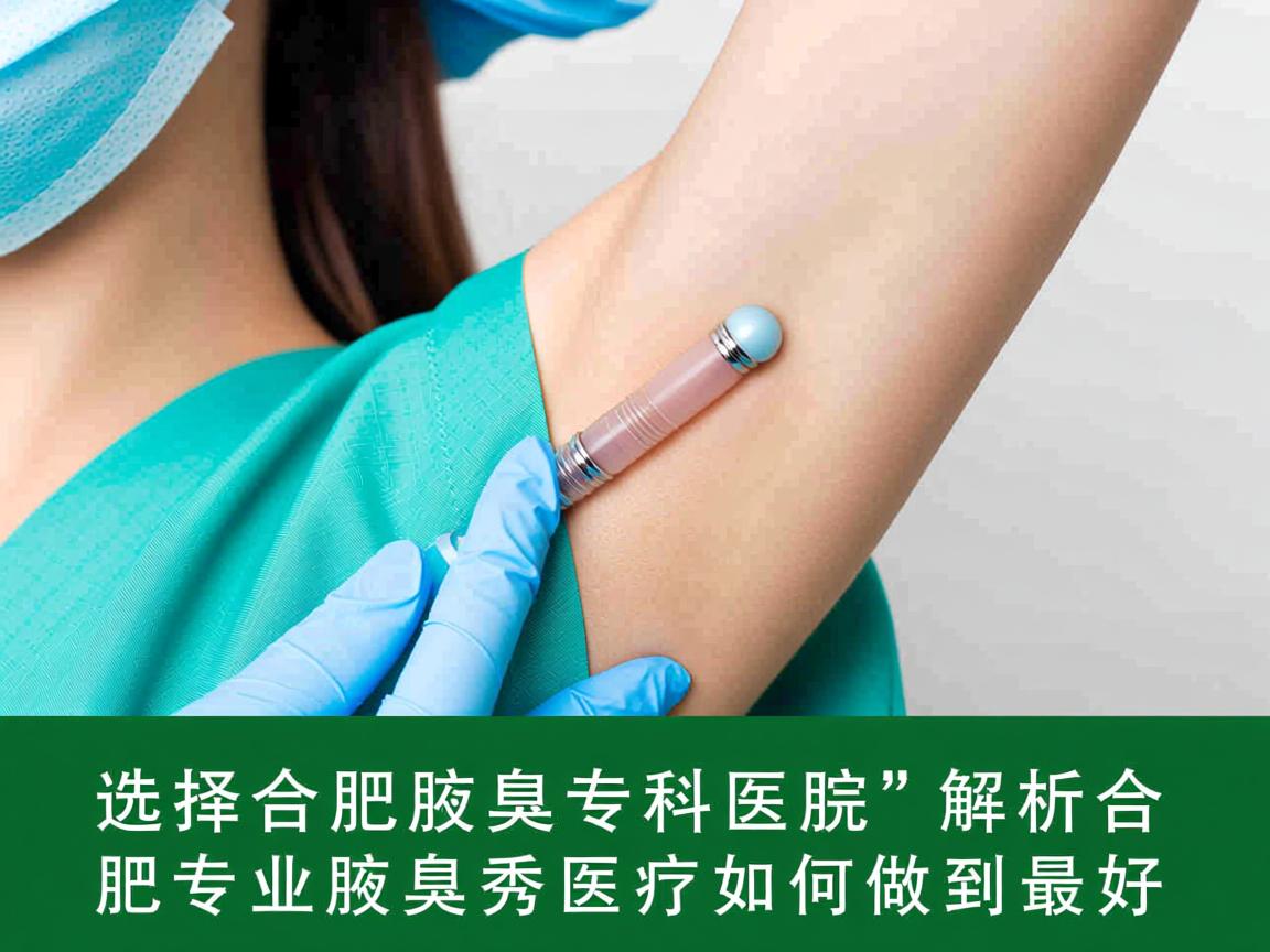 选择合肥腋臭专科医院，解析合肥专业腋秀医疗如何做到最好