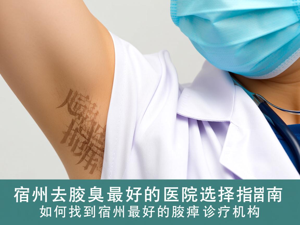 宿州去腋臭最好的医院选择指南，如何找到宿州最好的腋臭诊疗机构