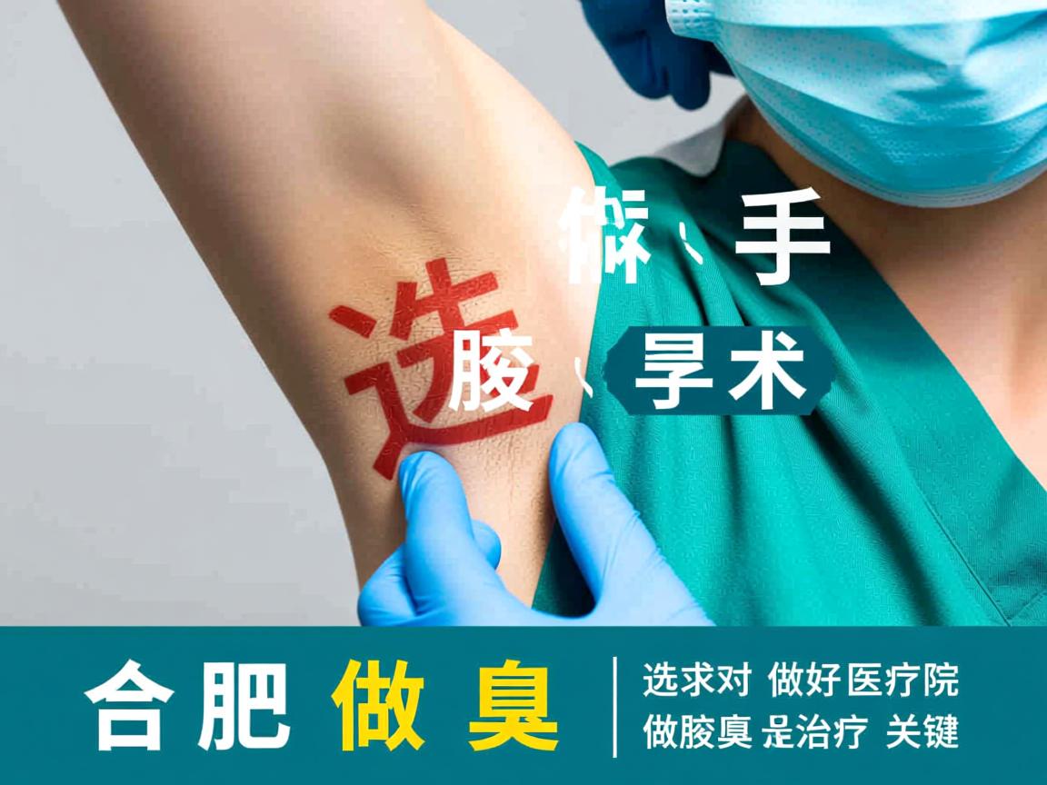 合肥做腋臭手术，选对医院是做好腋臭治疗的关键