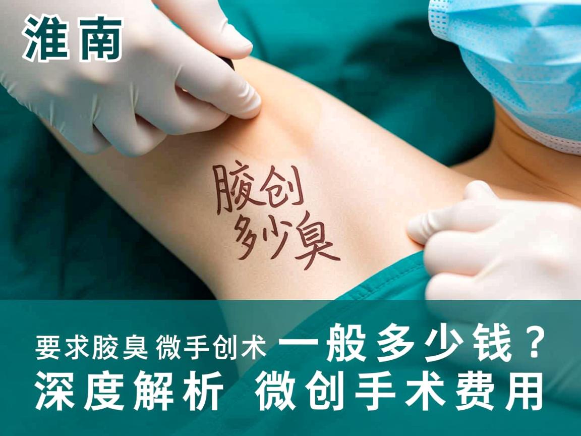 淮南腋臭微创手术一般多少钱？深度解析腋臭微创手术费用