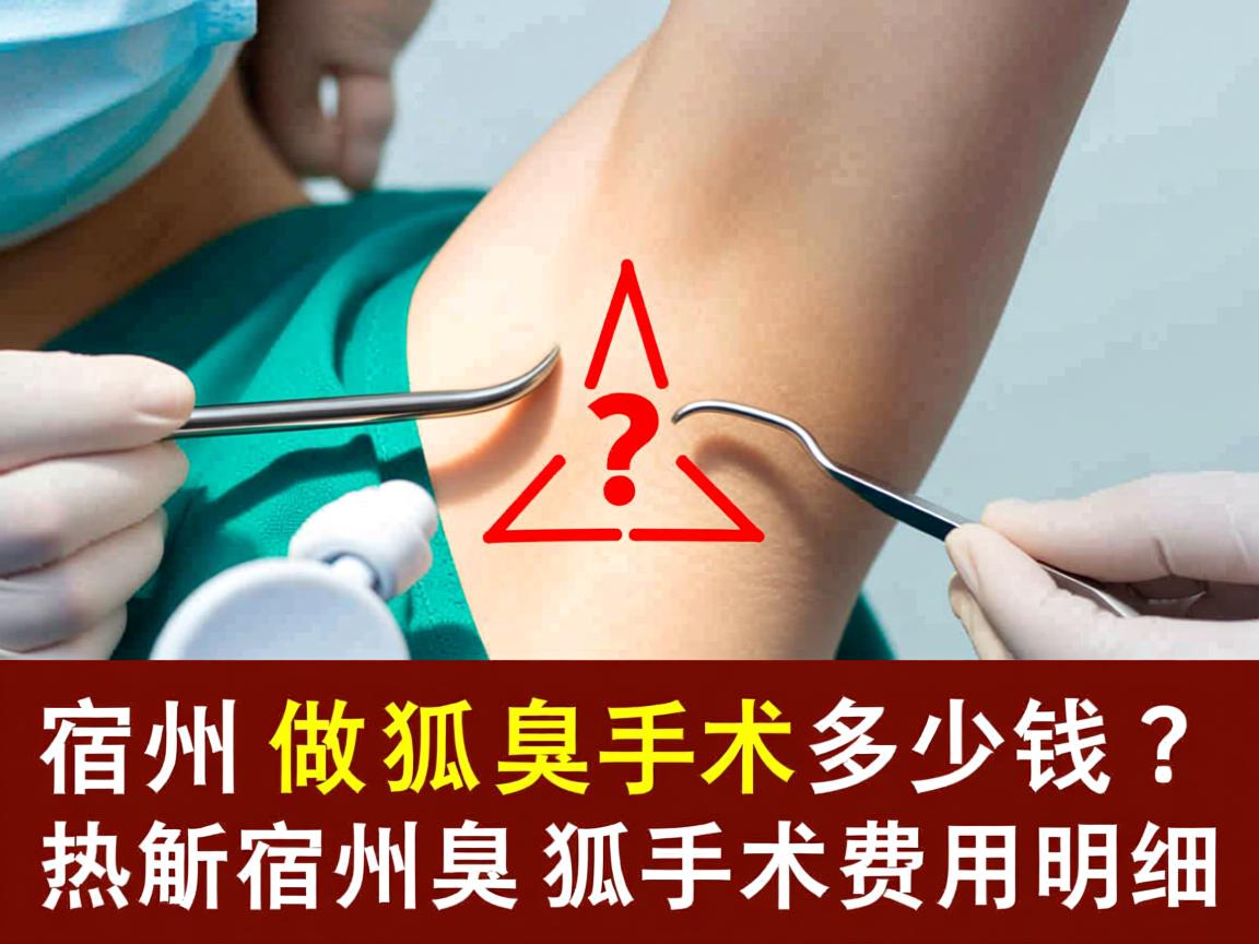 宿州做狐臭手术多少钱？解析宿州狐臭手术费用明细