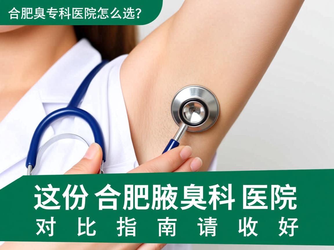 合肥腋臭专科医院怎么选？这份合肥腋臭科医院对比指南请收好