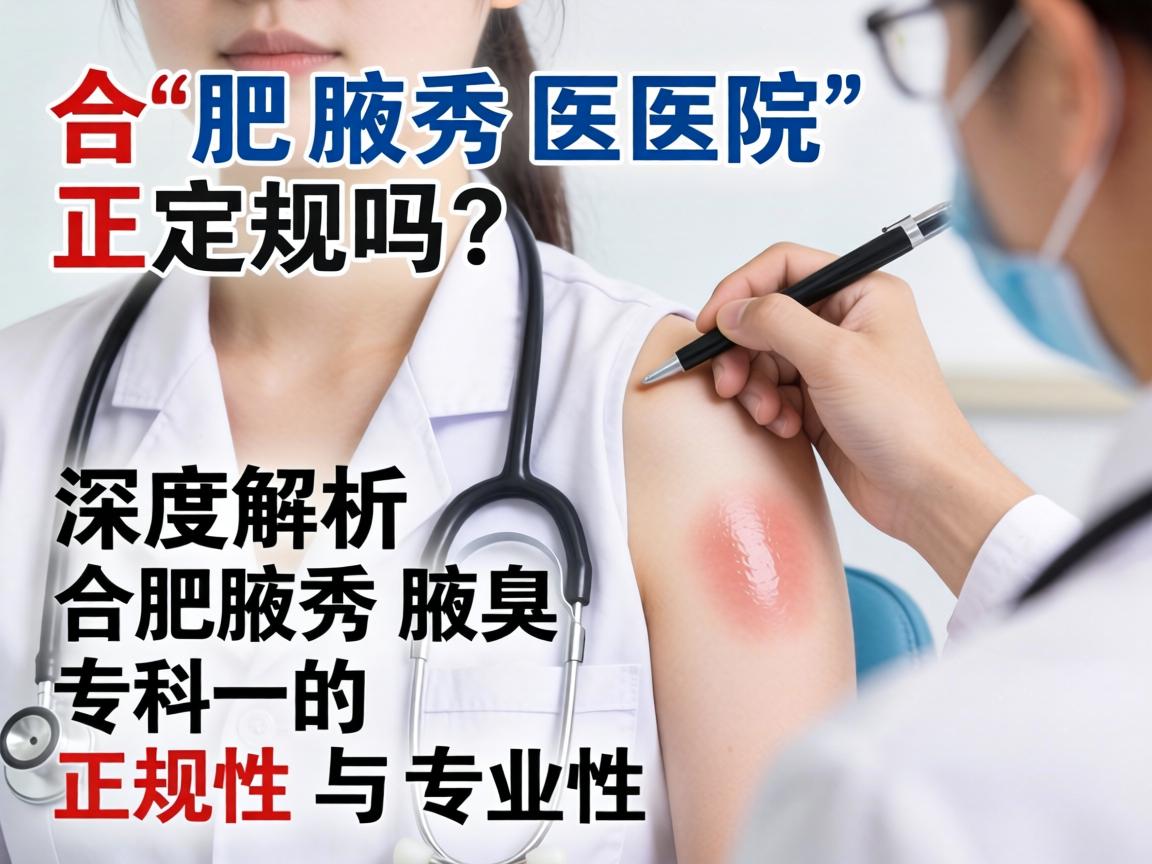 合肥腋秀医院正规吗？深度解析合肥腋秀腋臭专科的正规性与专业性