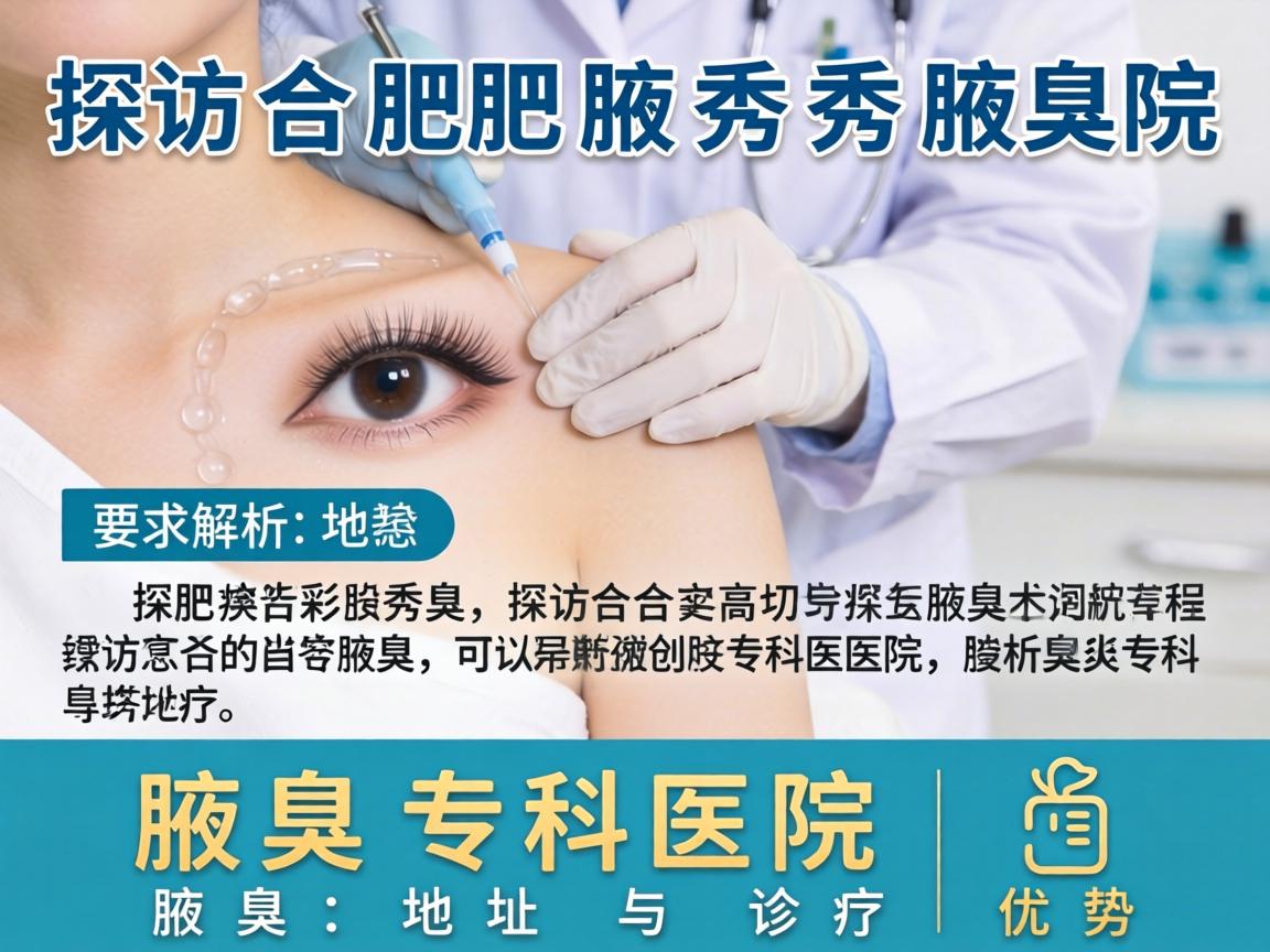 探访合肥腋秀腋臭专科医院，解析腋臭专科医院地址与诊疗优势