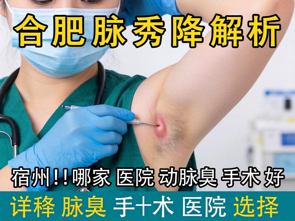 合肥腋秀解析，宿州哪家医院动腋臭手术好，详解腋臭手术医院选择