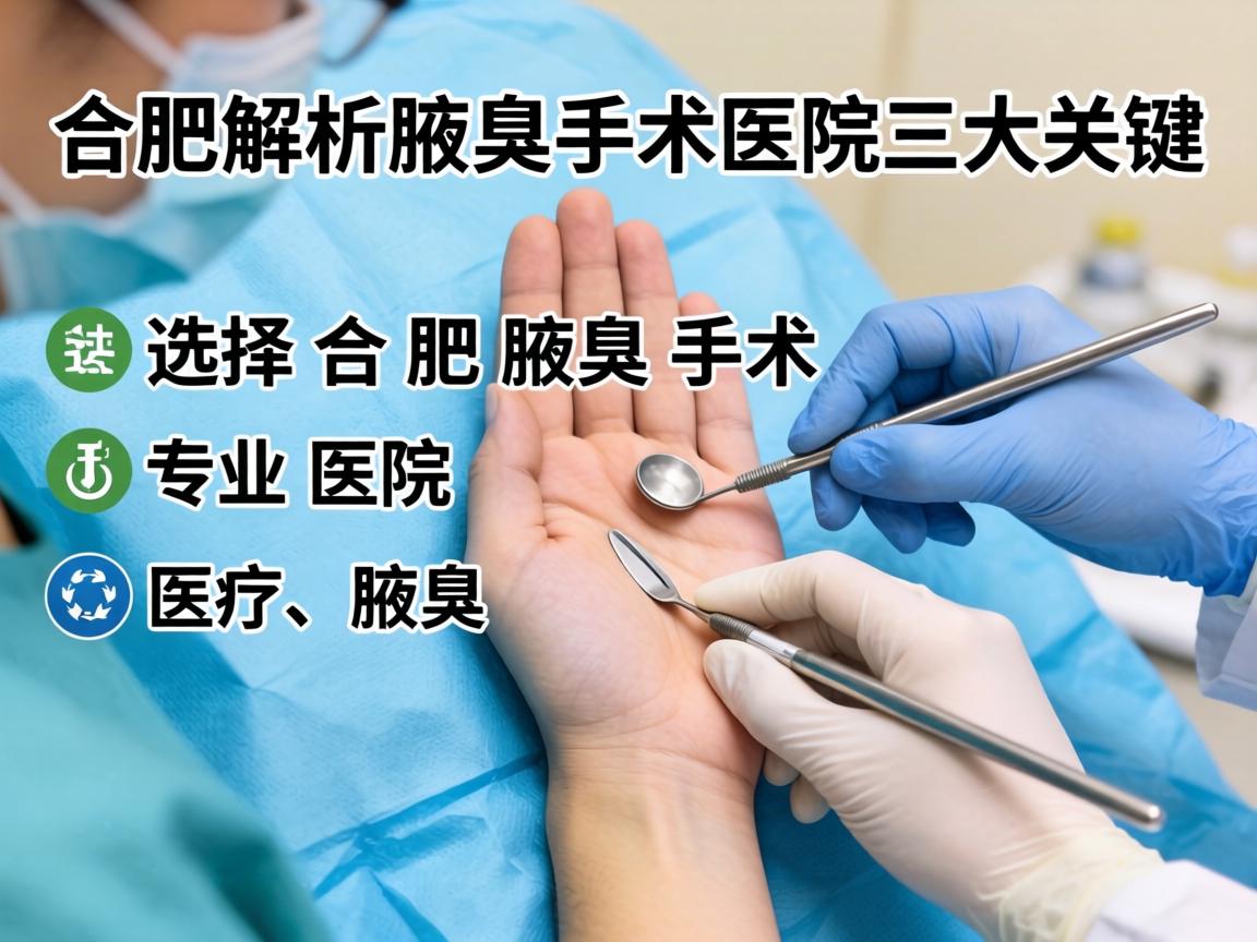 合肥腋臭手术医院专业解析，选择合肥腋臭手术医院的三大关键