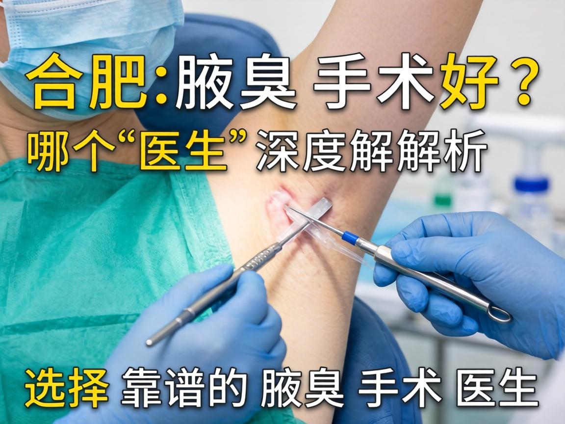 合肥腋臭手术哪个医生好？深度解析如何选择靠谱的腋臭手术医生