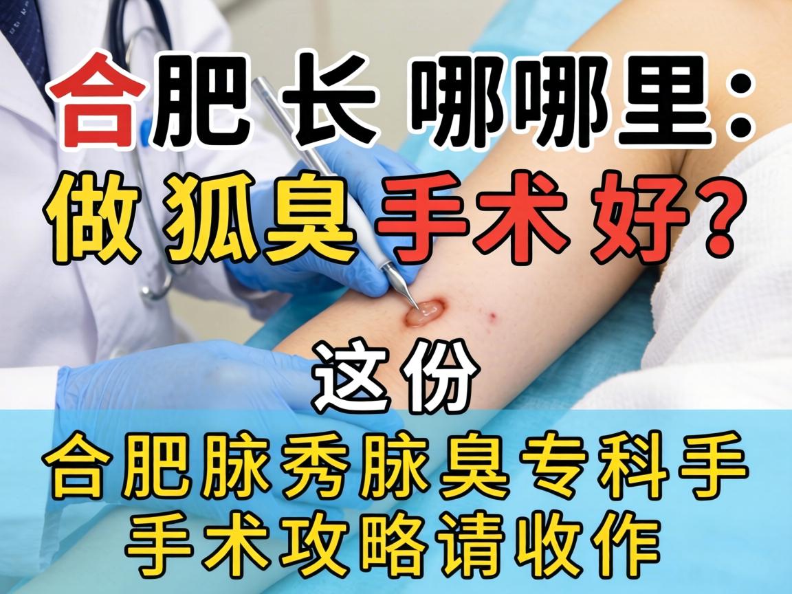 合肥哪里做狐臭手术好？这份合肥腋秀腋臭专科手术攻略请收好