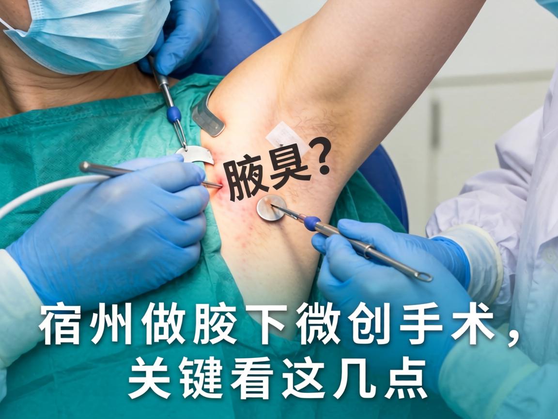 宿州腋下微创手术医院怎么选？宿州做腋下微创手术，关键看这几点