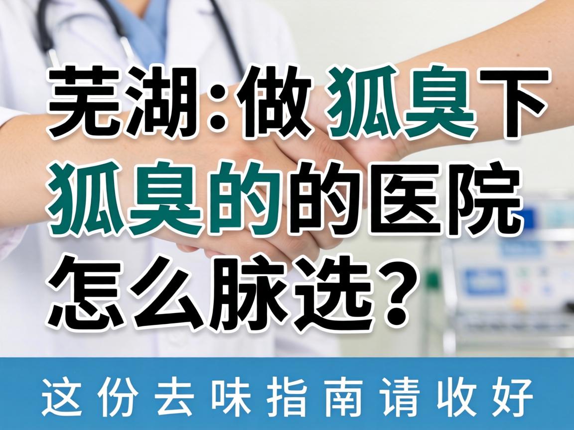 芜湖做狐臭腋下狐臭的医院怎么选？这份去味指南请收好