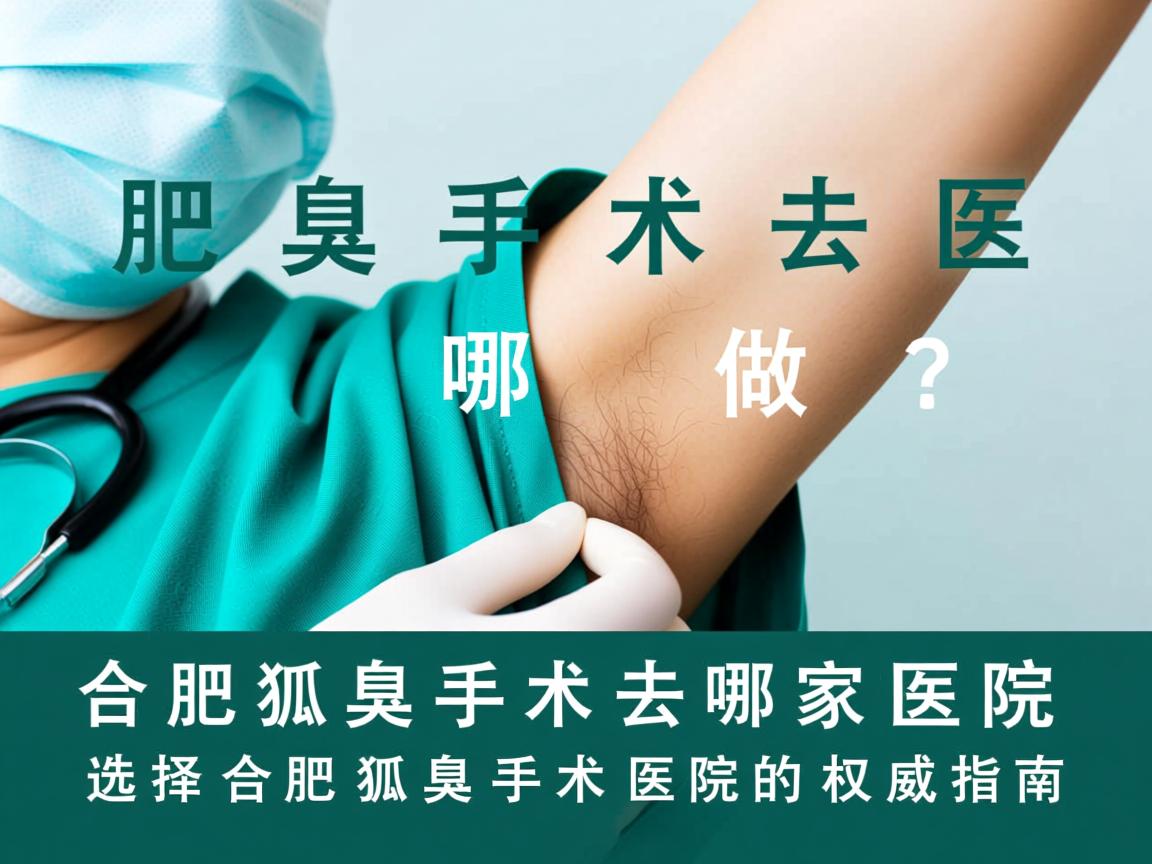 合肥狐臭手术去哪家医院做？选择合肥狐臭手术医院的权威指南