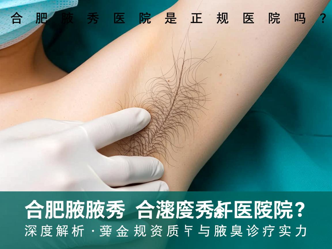 合肥腋秀医院是正规医院吗？深度解析合肥腋秀医院正规资质与腋臭诊疗实力
