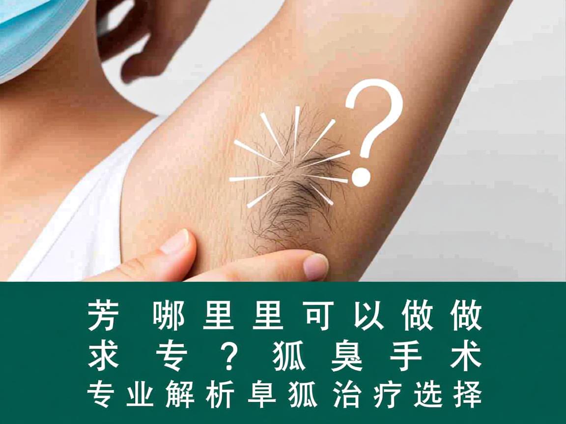 芜湖哪里可以做狐臭手术？专业解析狐臭治疗选择