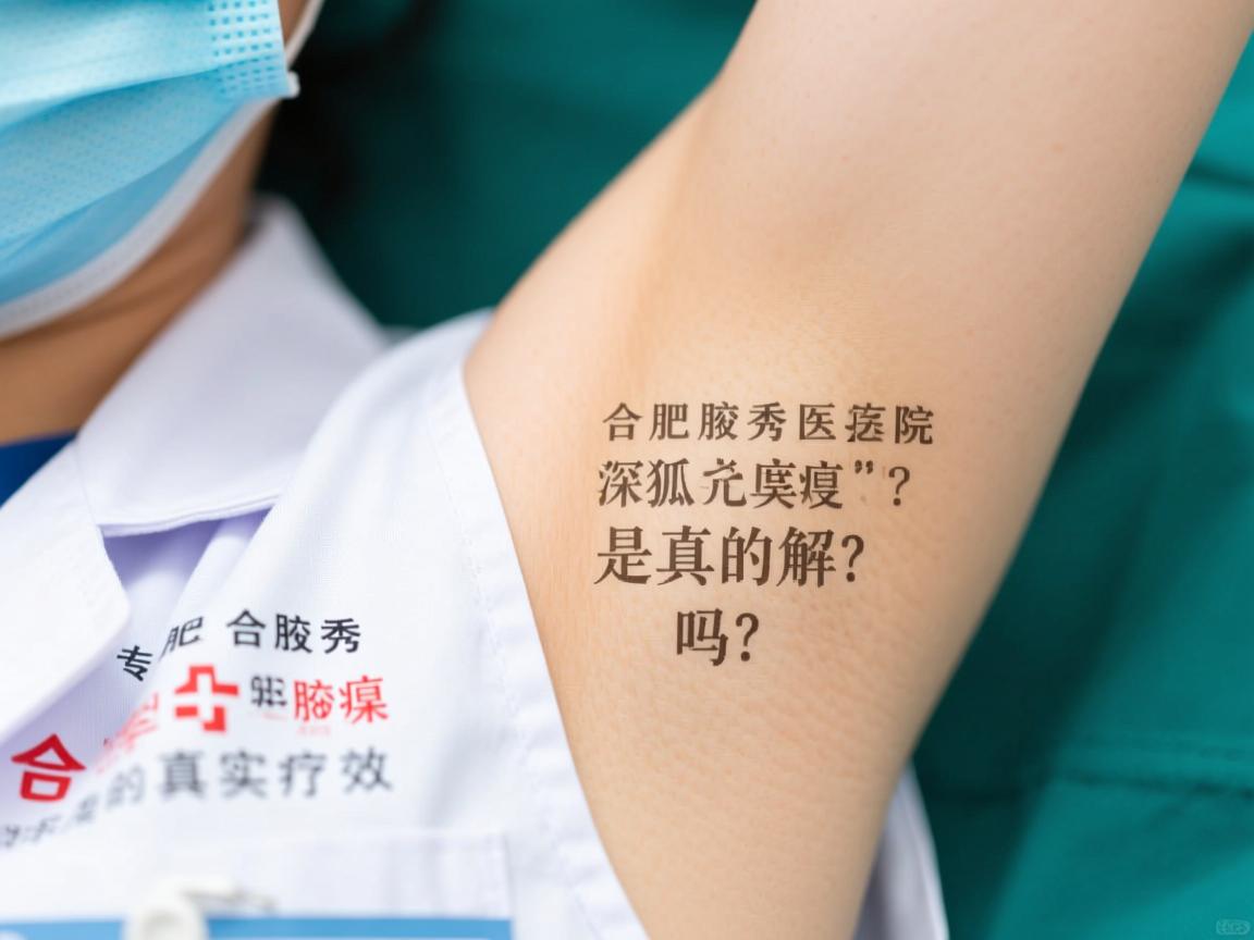 合肥腋秀医院治疗狐臭是真的吗？深度解析合肥腋秀腋臭专科的真实疗效