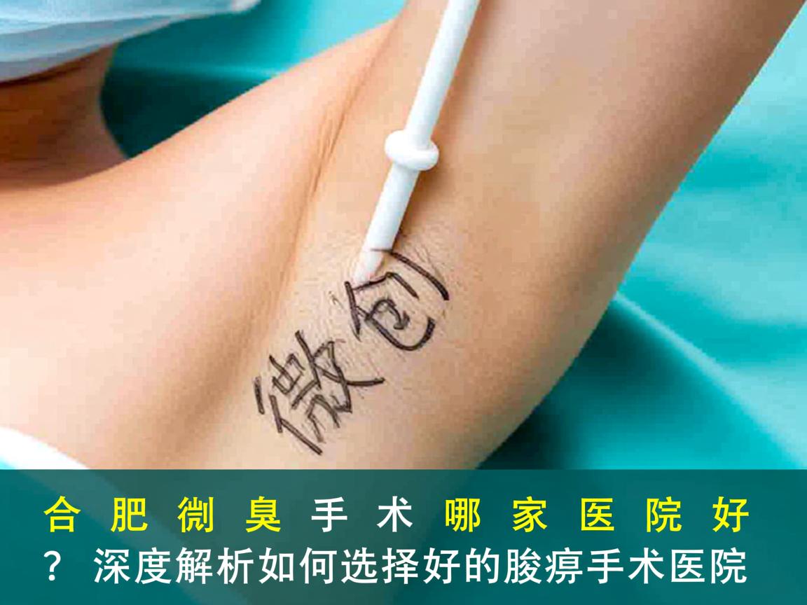 合肥腋臭微创手术哪家医院好？深度解析如何选择好的腋臭手术医院