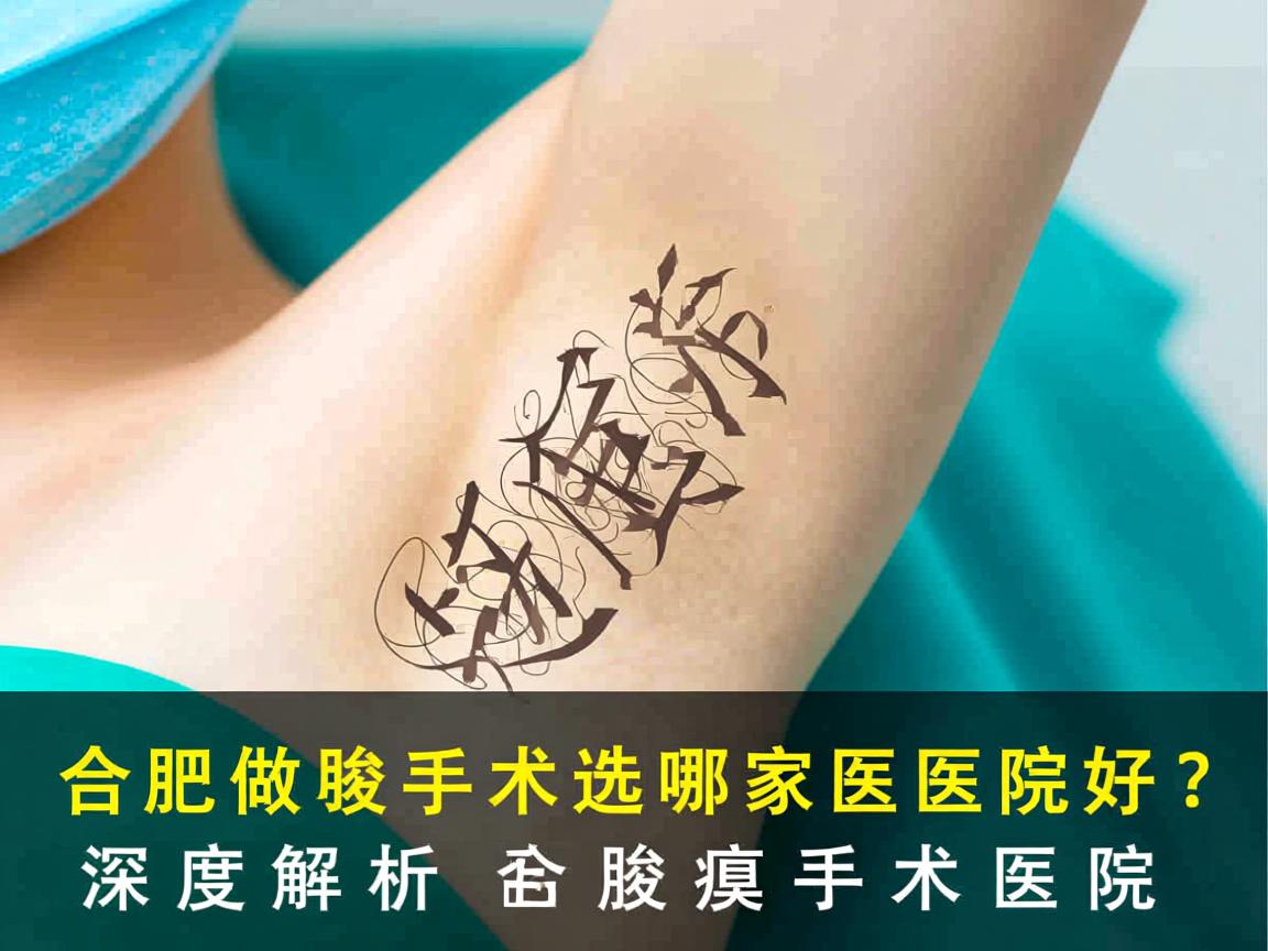 合肥做腋臭手术选择哪家医院好？深度解析合肥腋臭手术医院