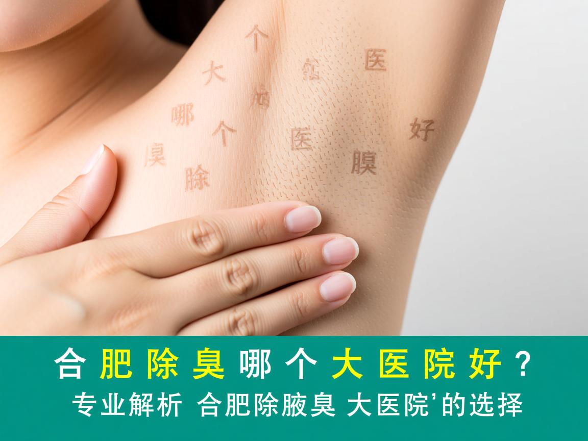 合肥除腋臭哪个大医院好？专业解析合肥除腋臭大医院的选择