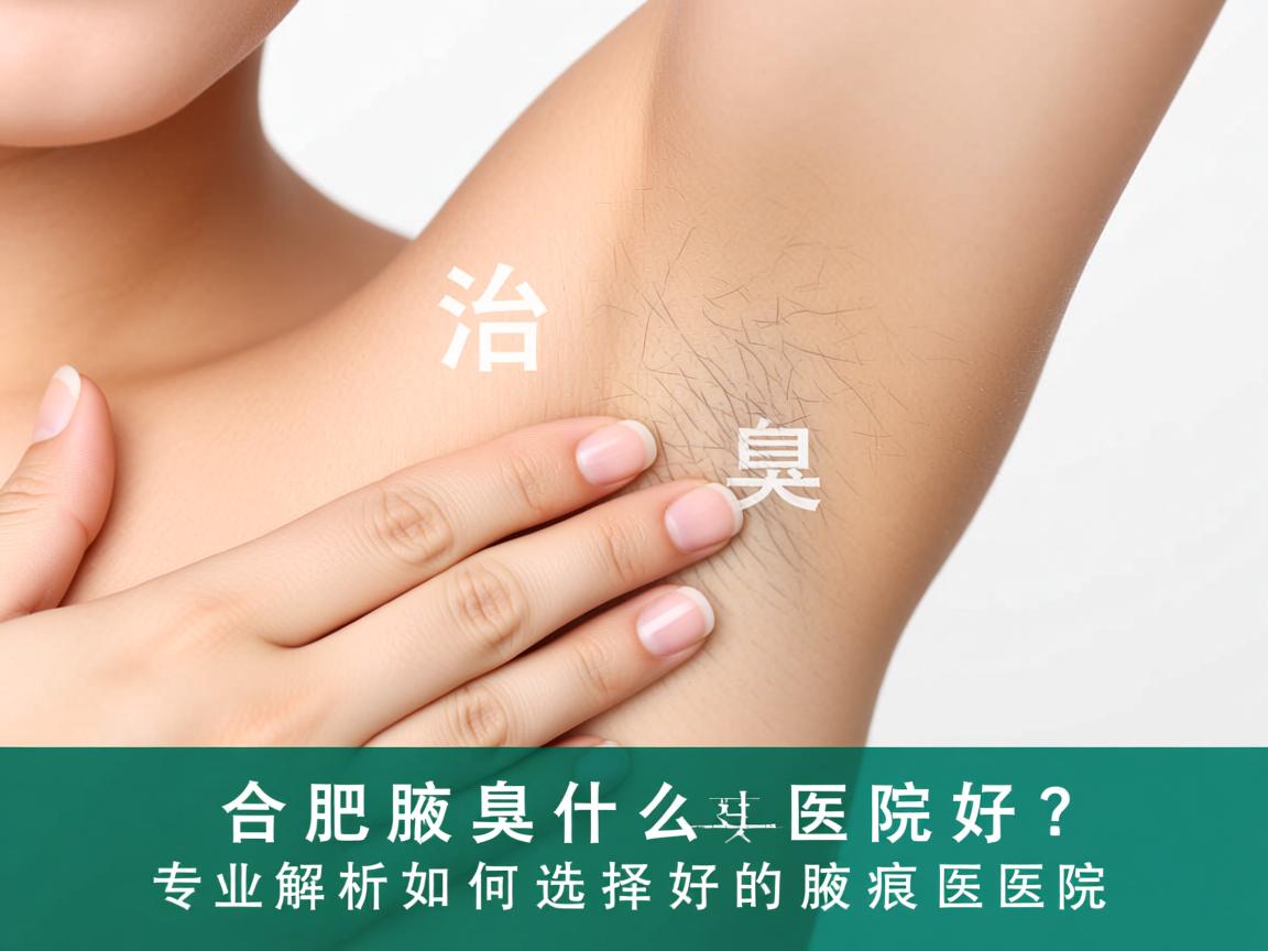 合肥治腋臭什么医院好？专业解析如何选择好的腋臭医院