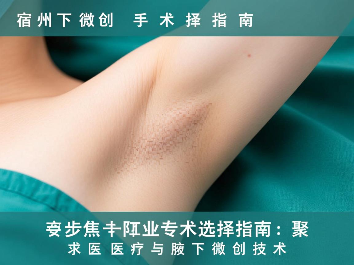 宿州腋下微创手术选择指南，聚焦专业医院与腋下微创技术