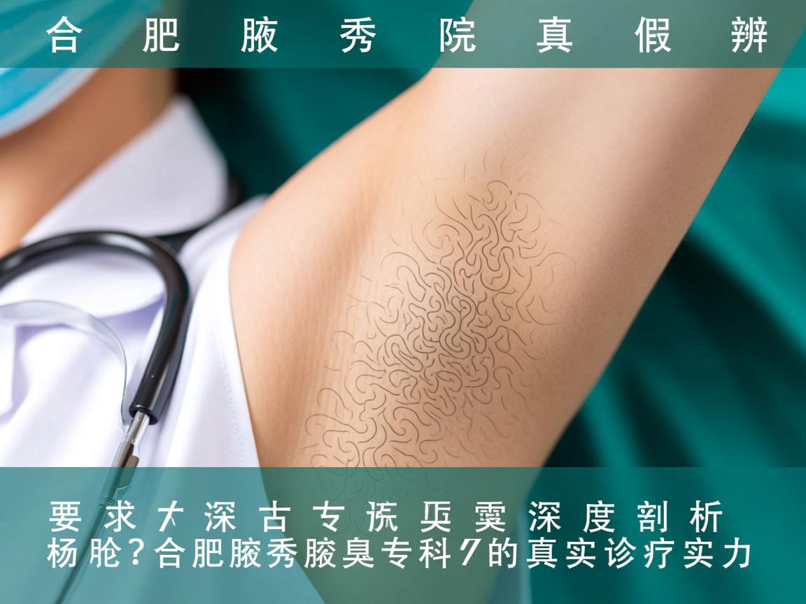 合肥腋秀医院真假辨析，深度剖析合肥腋秀腋臭专科的真实诊疗实力