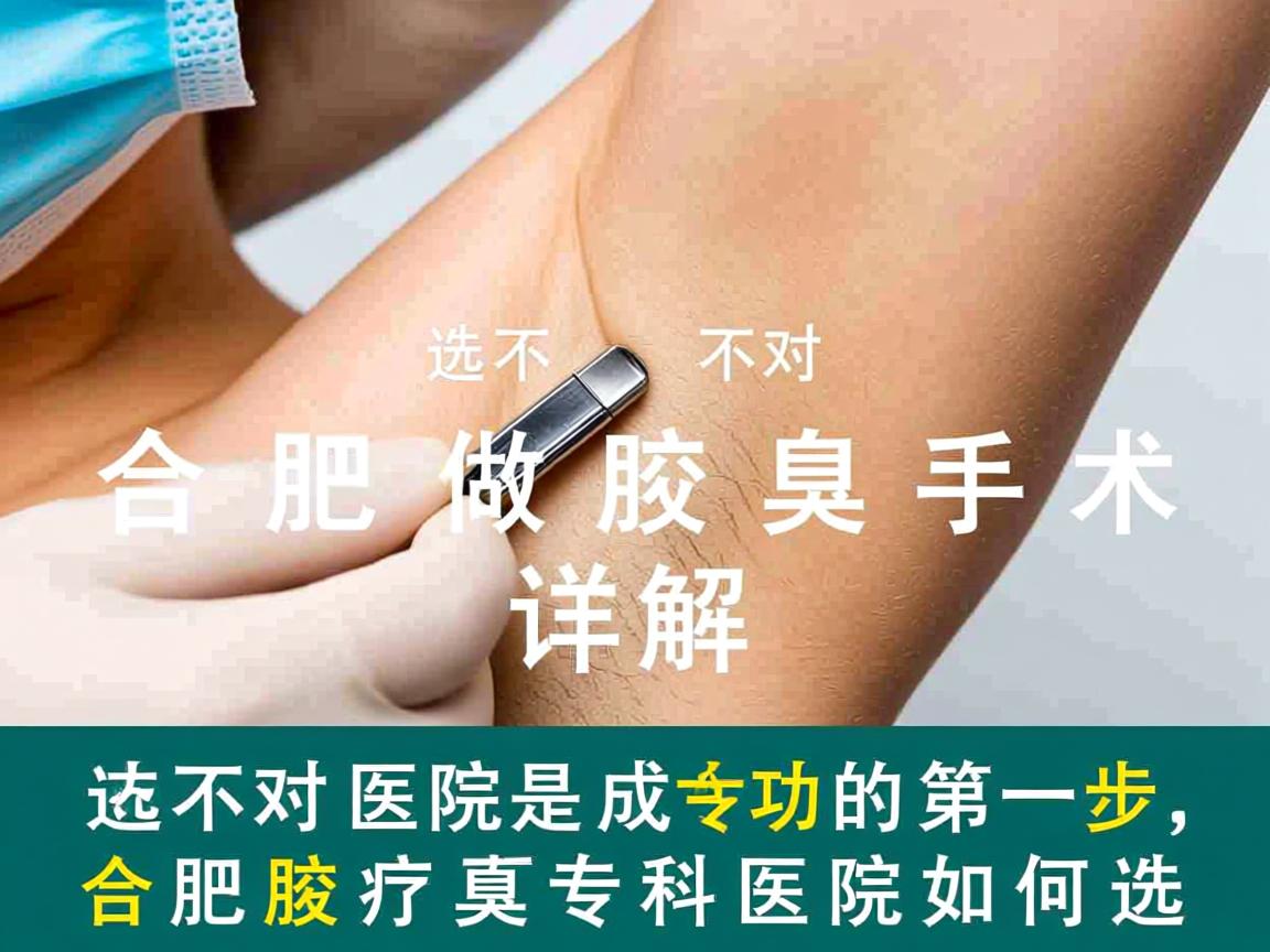合肥做腋臭手术，选对医院是成功的第一步，详解合肥腋臭专科医院如何选