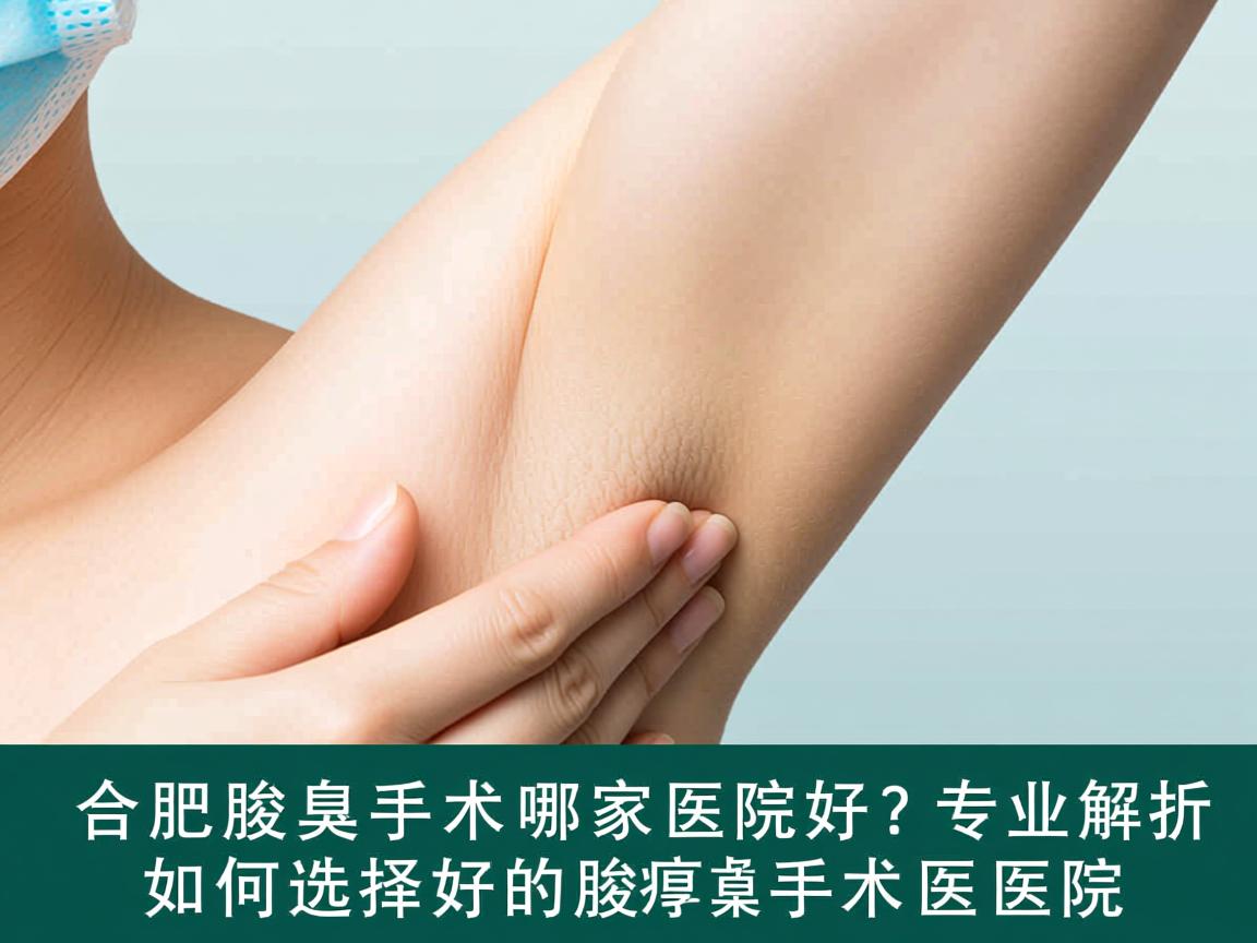 合肥腋臭手术哪家医院好？专业解析如何选择好的腋臭手术医院