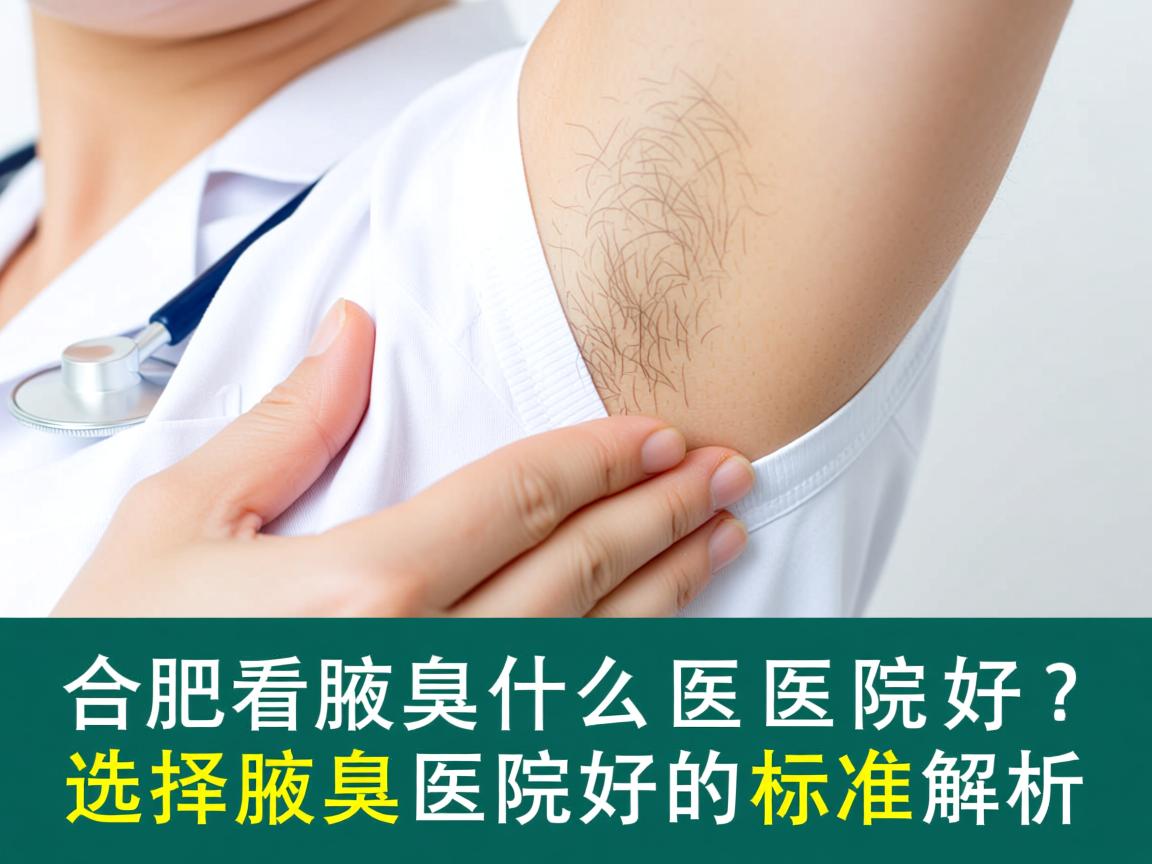 合肥看腋臭什么医院好？选择腋臭医院好的标准解析