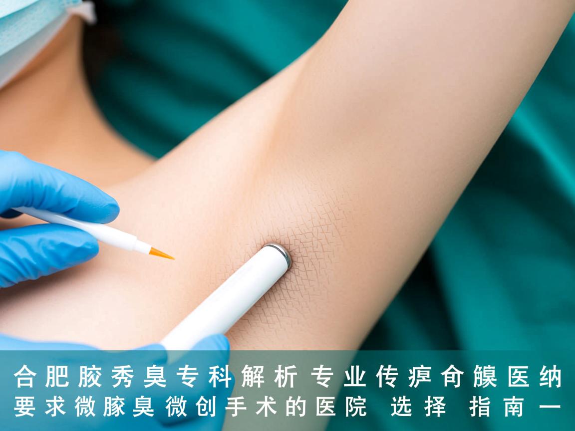 合肥腋秀腋臭专科解析，专业做腋臭微创手术的医院选择指南