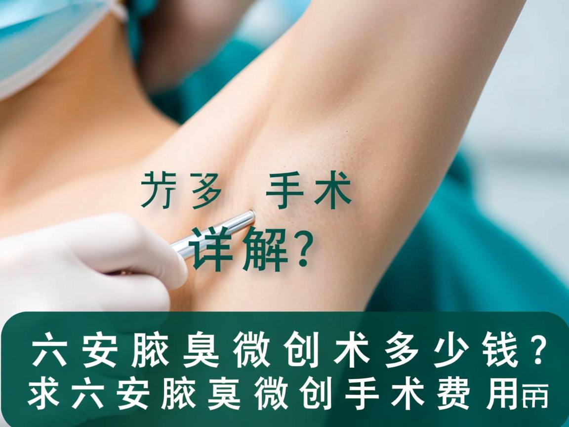 六安腋臭微创手术多少钱？详解六安腋臭微创手术费用