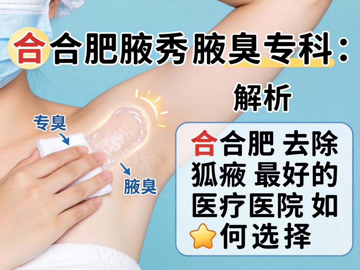 合肥腋秀腋臭专科解析，合肥去除狐臭最好的医院如何选择