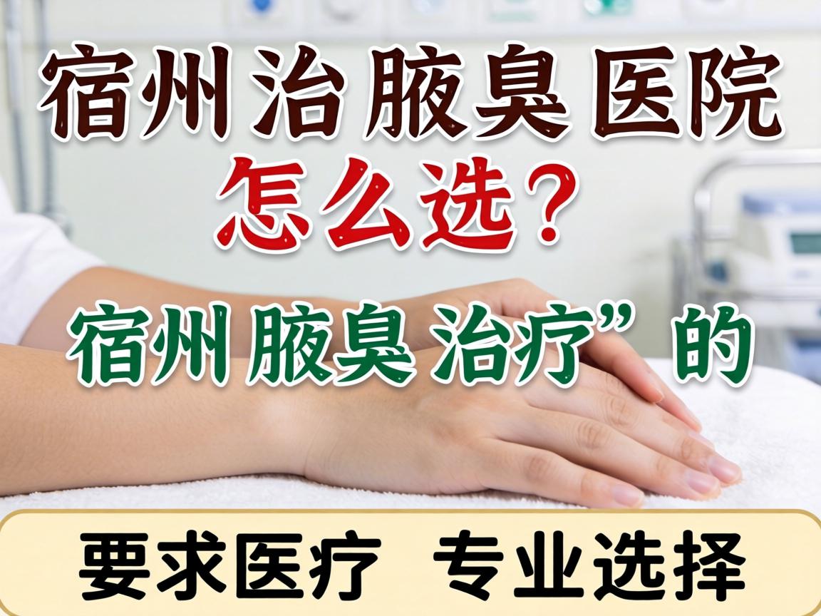 宿州治腋臭医院怎么选？解读宿州腋臭治疗的专业选择