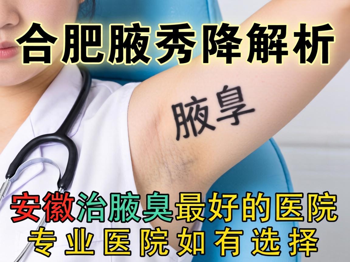 合肥腋秀解析，安徽治腋臭最好的医院，专业医院如何选择