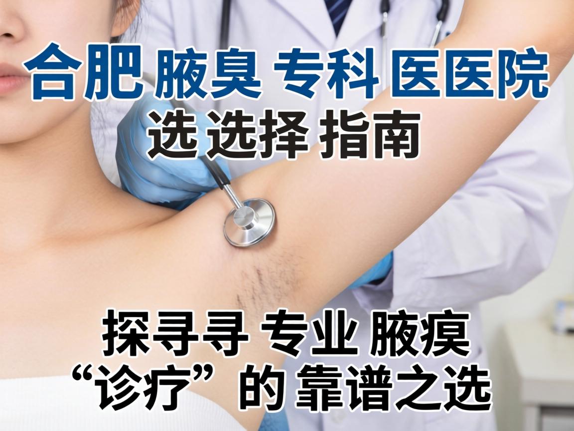 合肥腋臭专科医院选择指南，探寻专业腋臭诊疗的靠谱之选