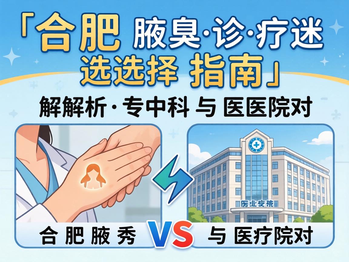 合肥腋臭诊疗选择指南，解析合肥腋秀专科与医院对比