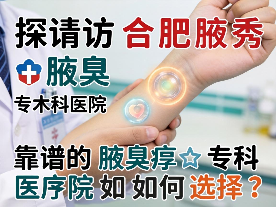 探访合肥腋秀腋臭专科医院，靠谱的腋臭专科医院如何选择？