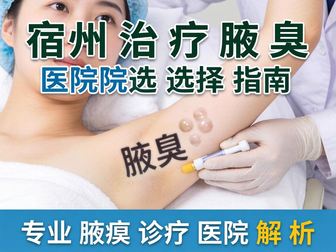 宿州治疗腋臭医院选择指南，专业腋臭诊疗医院解析
