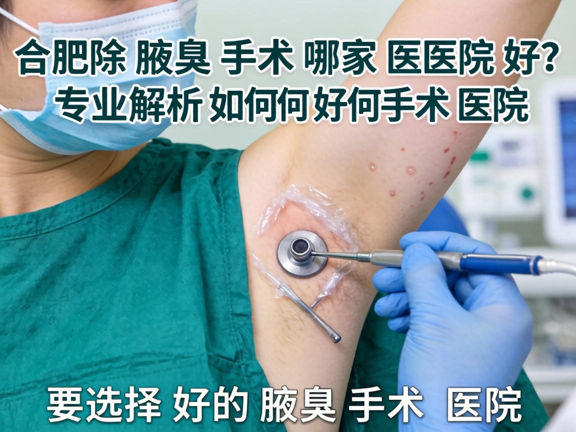 合肥除腋臭手术哪家医院好？专业解析如何选择好的腋臭手术医院