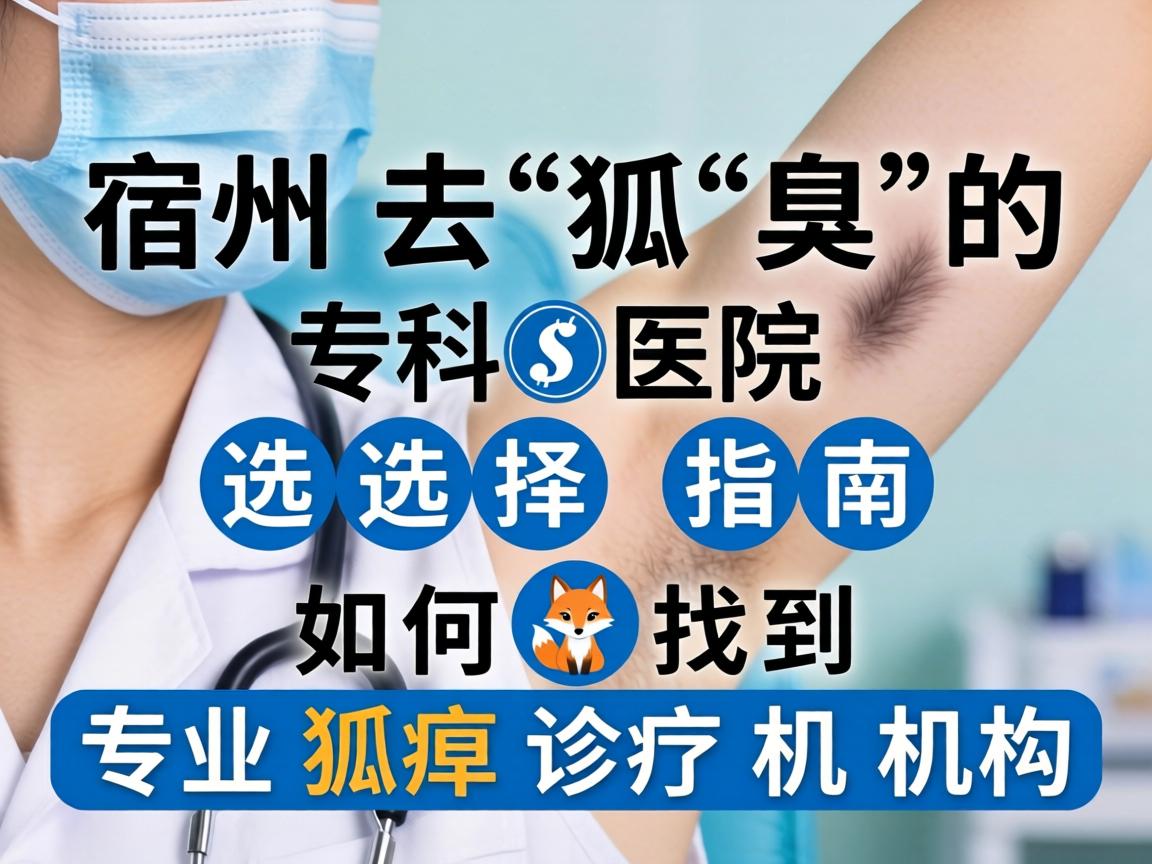 宿州去狐臭的专科医院选择指南，如何找到专业狐臭诊疗机构
