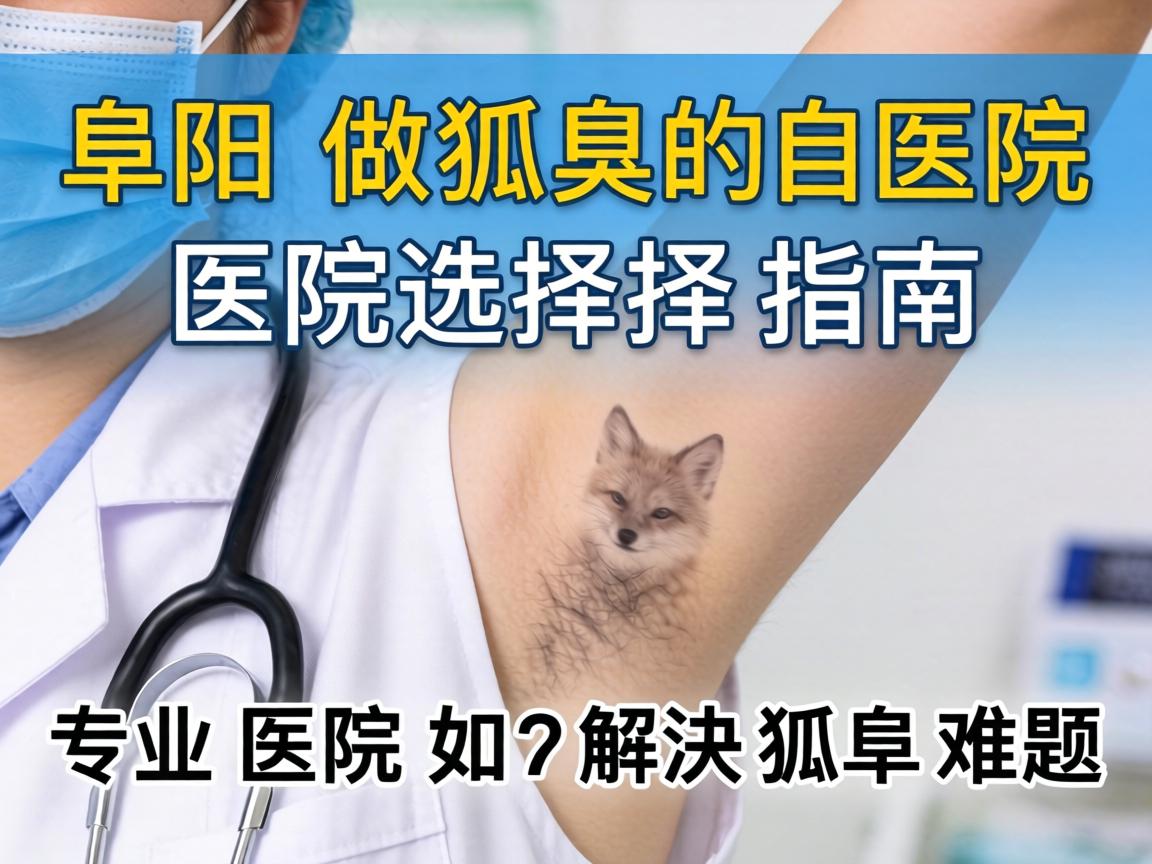 阜阳做狐臭的医院选择指南，专业医院如何解决狐臭难题